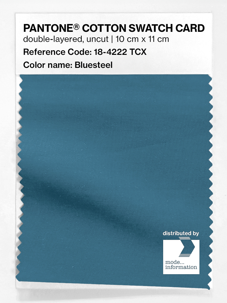 Product image 1 of the product “PANTONE® COTTON SWATCH CARD 18-4222 TCX Bluesteel ”