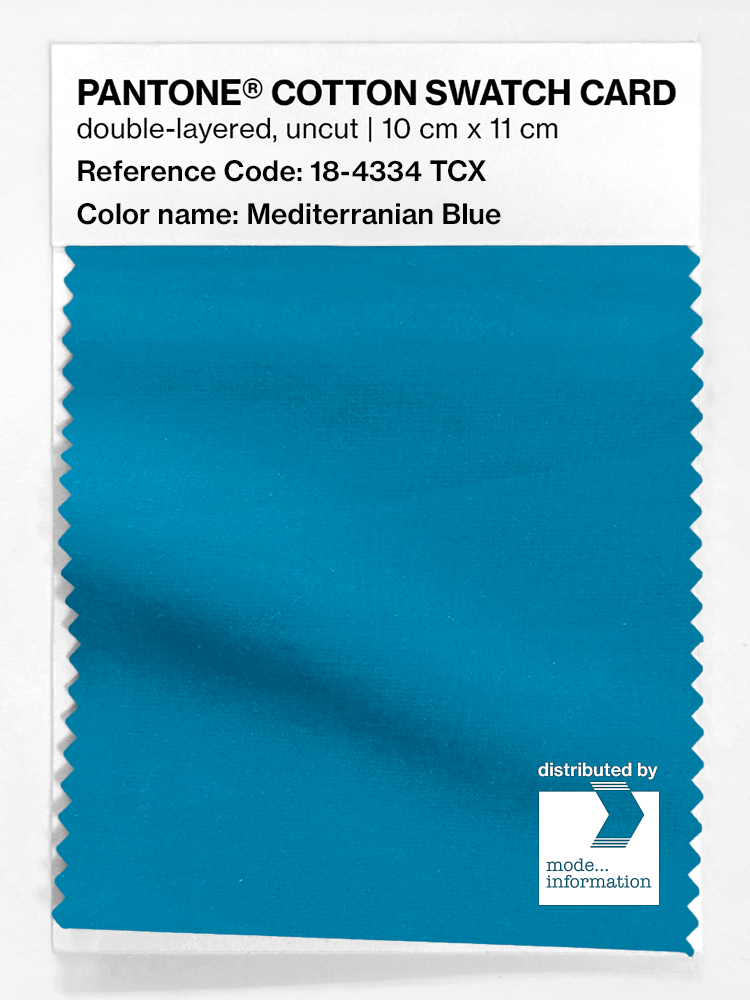 Artikelbild 1 des Artikels “PANTONE® COTTON SWATCH CARD 18-4334 TCX Mediterranian Blue “