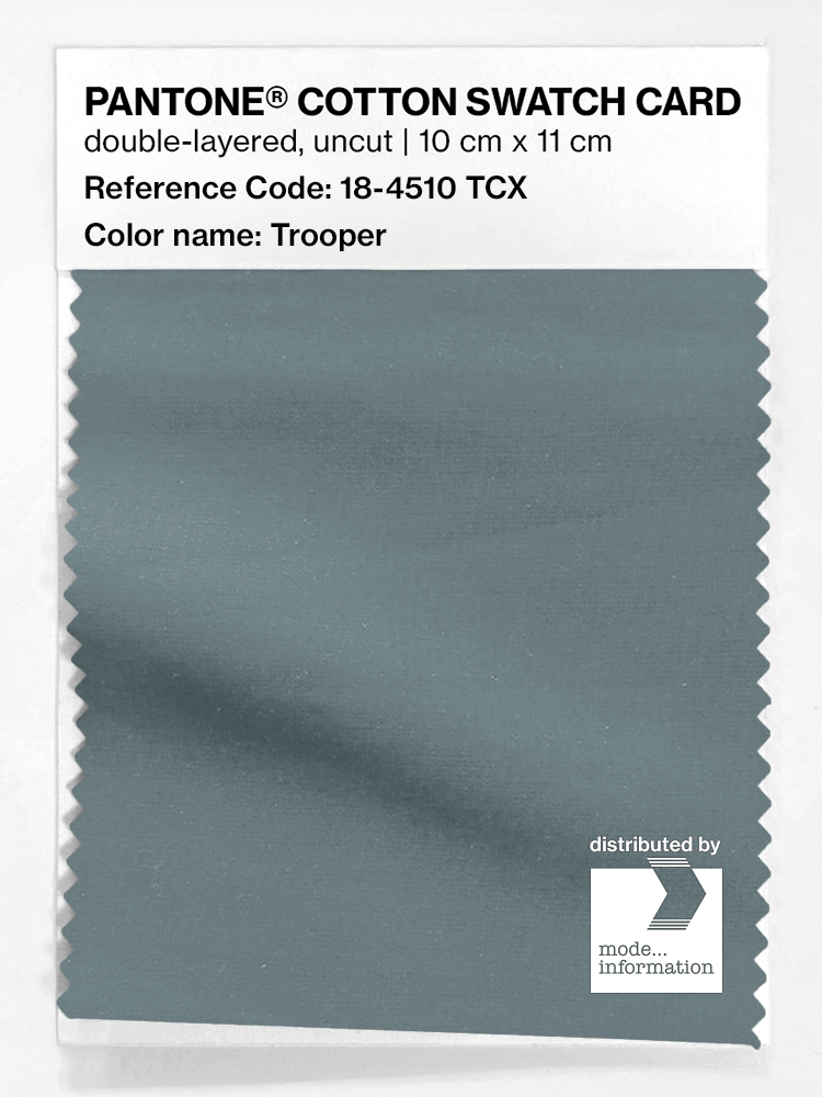 Product image 1 of the product “PANTONE® COTTON SWATCH CARD 18-4510 TCX Trooper ”