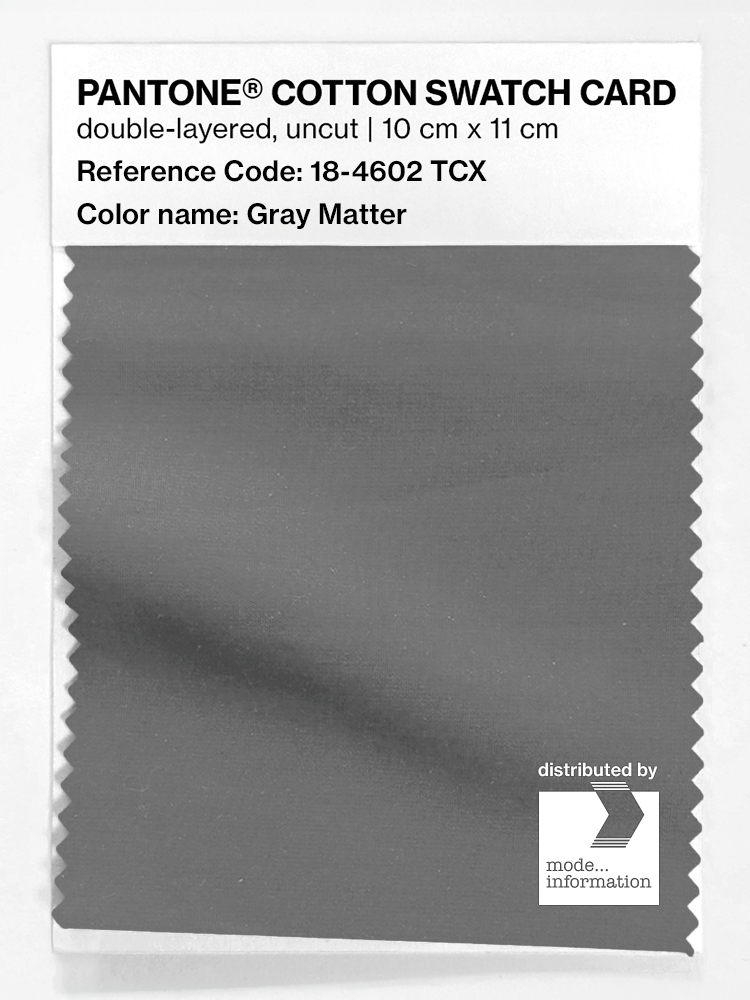 Product image 1 of the product “PANTONE® COTTON SWATCH CARD 18-4602 TCX Gray Matter ”
