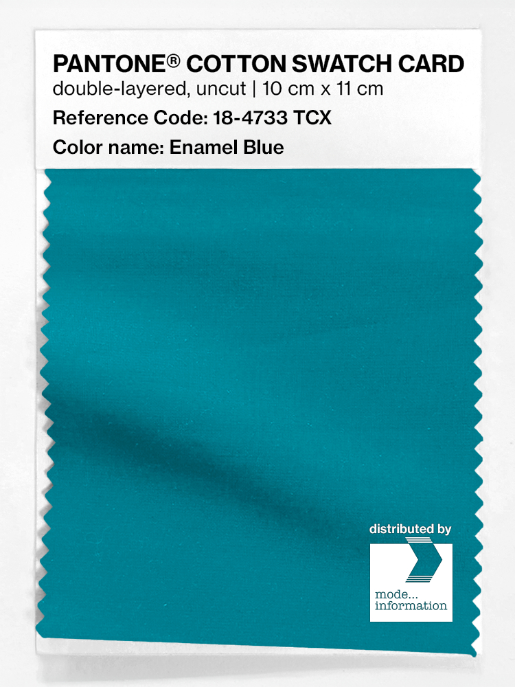 Product image 1 of the product “PANTONE® COTTON SWATCH CARD 18-4733 TCX Enamel Blue ”
