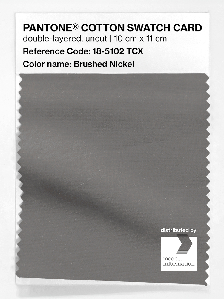 Product image 1 of the product “PANTONE® COTTON SWATCH CARD 18-5102 TCX Brushed Nickel ”