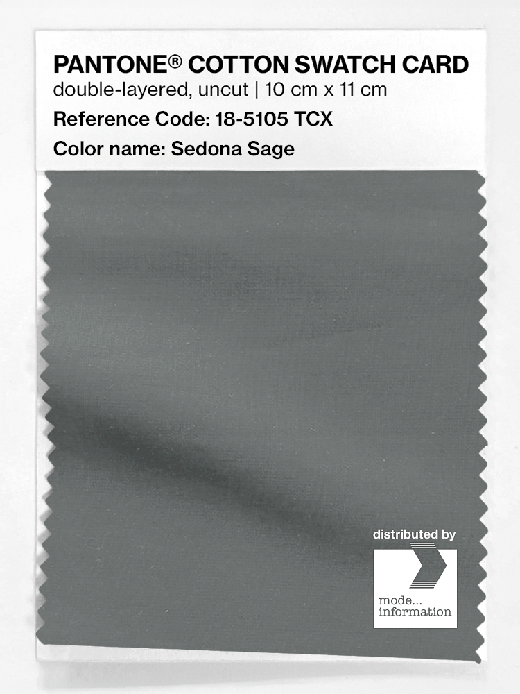 Product image 1 of the product “PANTONE® COTTON SWATCH CARD 18-5105 TCX Sedona Sage ”