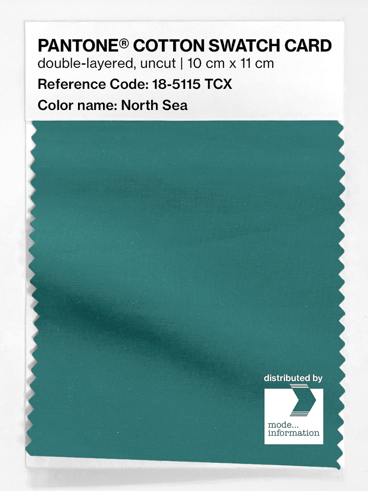Product image 1 of the product “PANTONE® COTTON SWATCH CARD 18-5115 TCX North Sea ”
