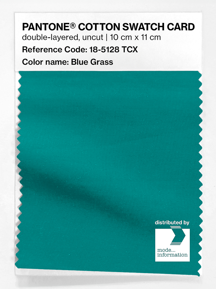 Product image 1 of the product “PANTONE® COTTON SWATCH CARD 18-5128 TCX Blue Grass ”