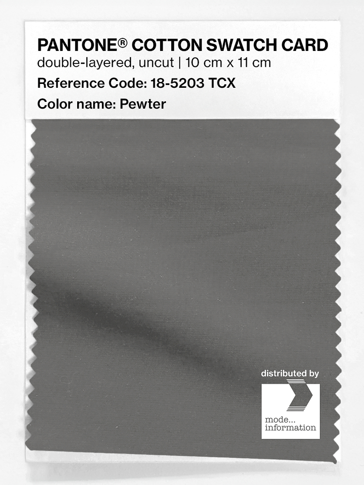 Product image 1 of the product “PANTONE® COTTON SWATCH CARD 18-5203 TCX Pewter ”
