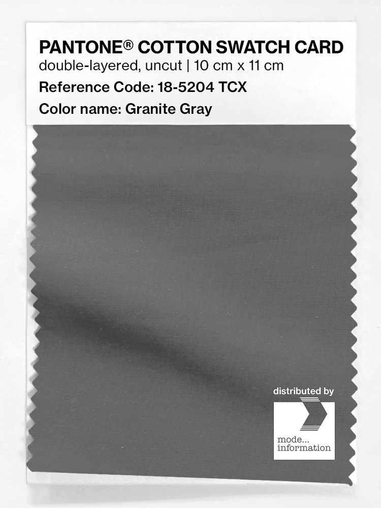 Artikelbild 1 des Artikels “PANTONE® COTTON SWATCH CARD 18-5204 TCX Granite Gray “