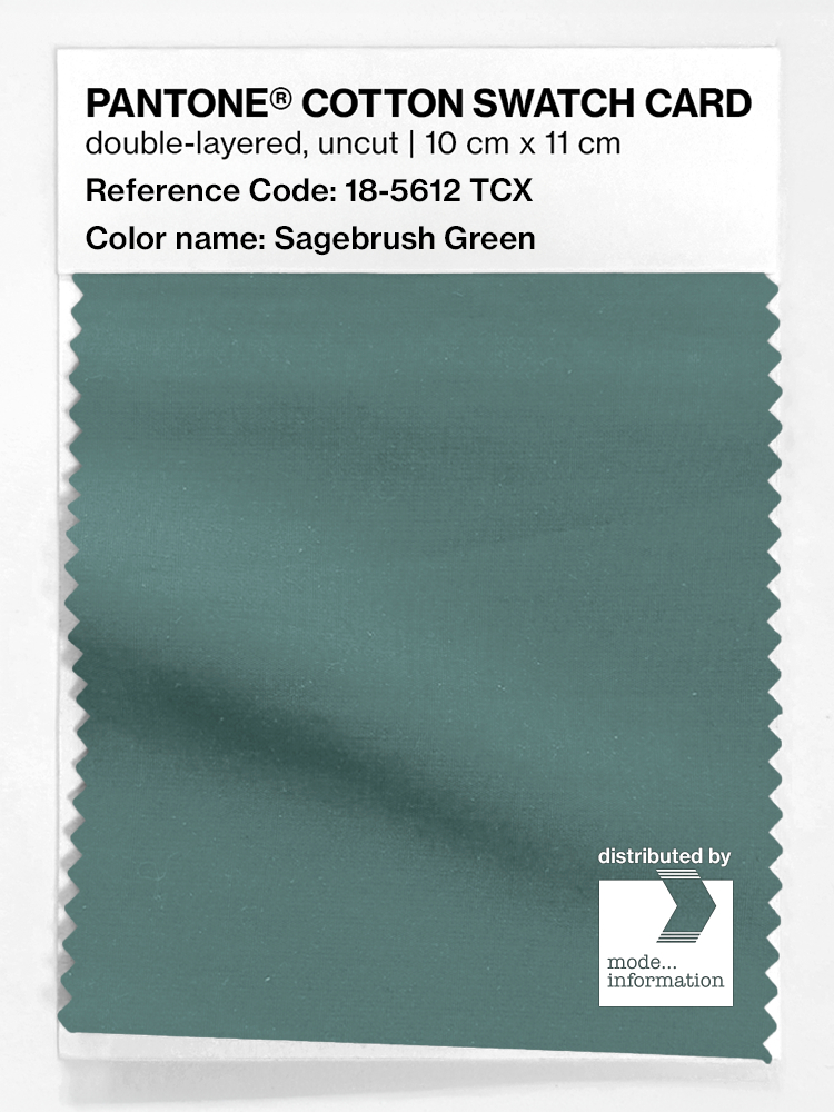 Product image 1 of the product “PANTONE® COTTON SWATCH CARD 18-5612 TCX Sagebrush Green ”