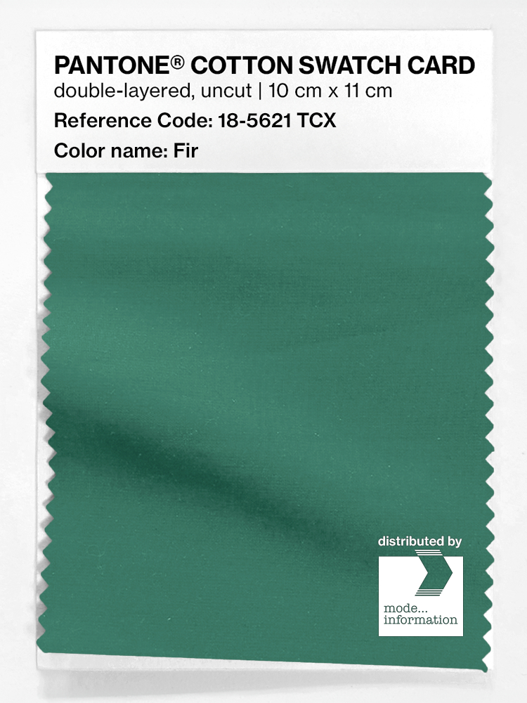 Product image 1 of the product “PANTONE® COTTON SWATCH CARD 18-5621 TCX Fir ”