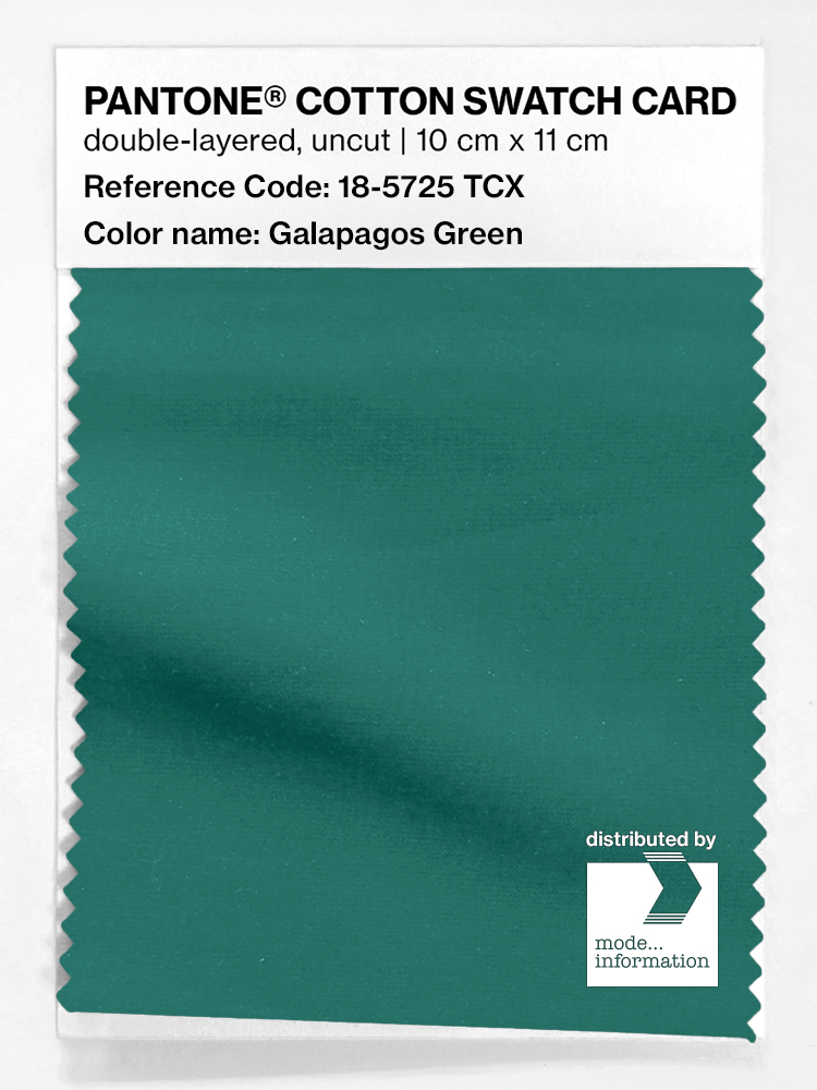 Product image 1 of the product “PANTONE® COTTON SWATCH CARD 18-5725 TCX Galapagos Green ”