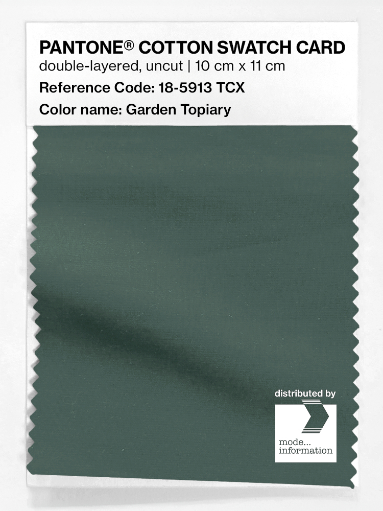 Product image 1 of the product “PANTONE® COTTON SWATCH CARD 18-5913 TCX Garden Topiary ”
