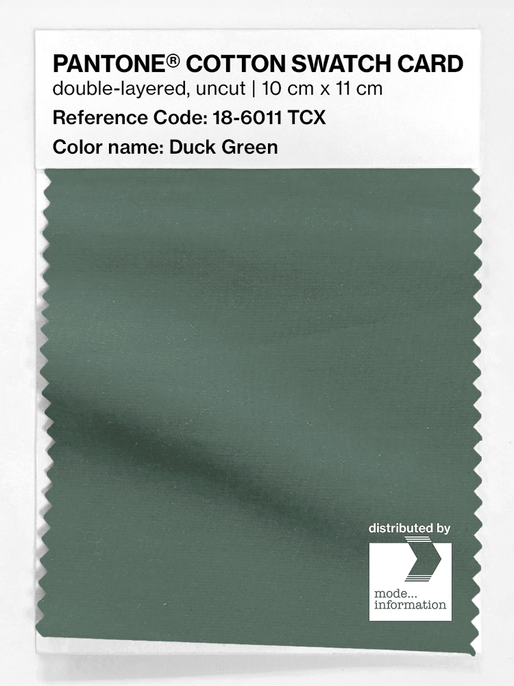 Product image 1 of the product “PANTONE® COTTON SWATCH CARD 18-6011 TCX Duck Green ”