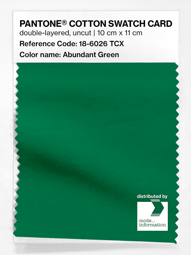 Product image 1 of the product “PANTONE® COTTON SWATCH CARD 18-6026 TCX Abundant Green ”