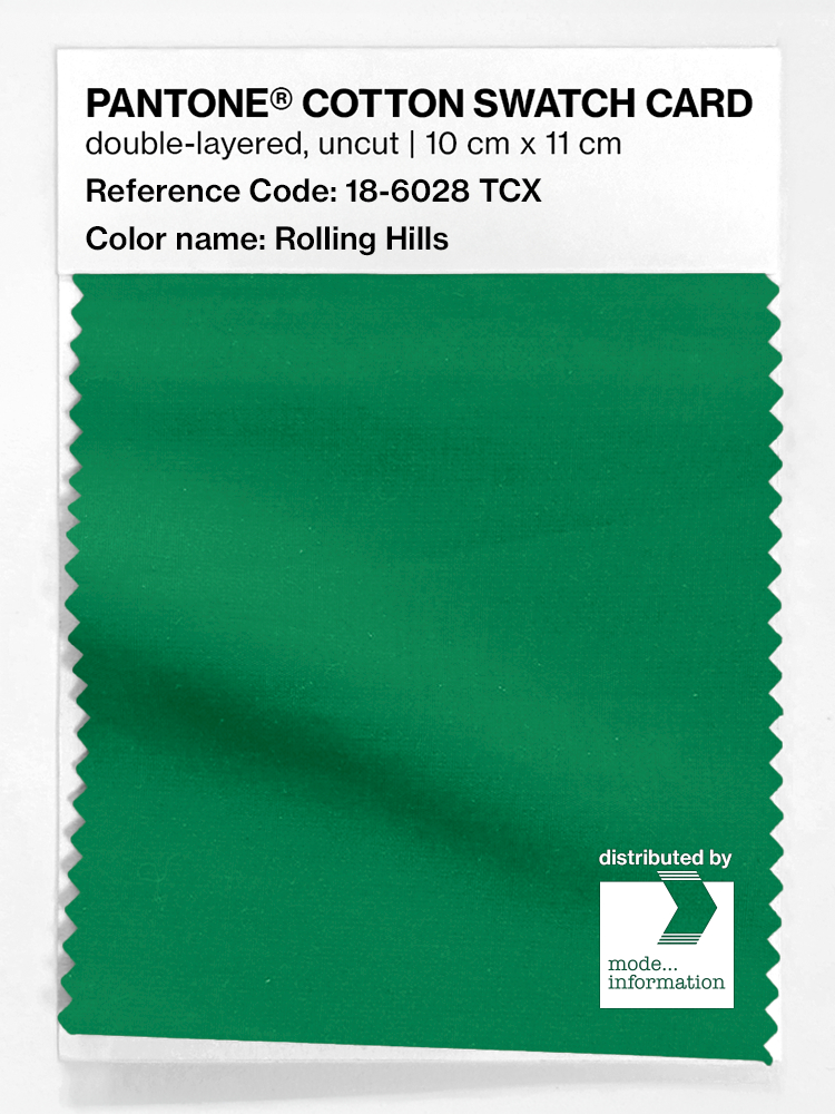 Product image 1 of the product “PANTONE® COTTON SWATCH CARD 18-6028 TCX Rolling Hills ”