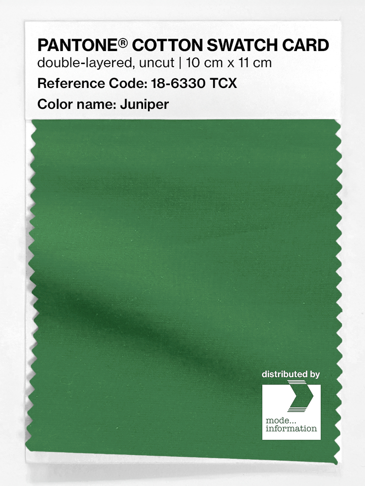 Product image 1 of the product “PANTONE® COTTON SWATCH CARD 18-6330 TCX Juniper ”