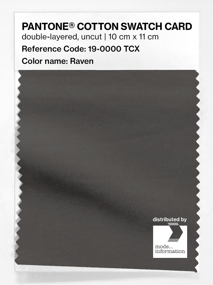 Product image 1 of the product “PANTONE® COTTON SWATCH CARD 19-0000 TCX Raven ”