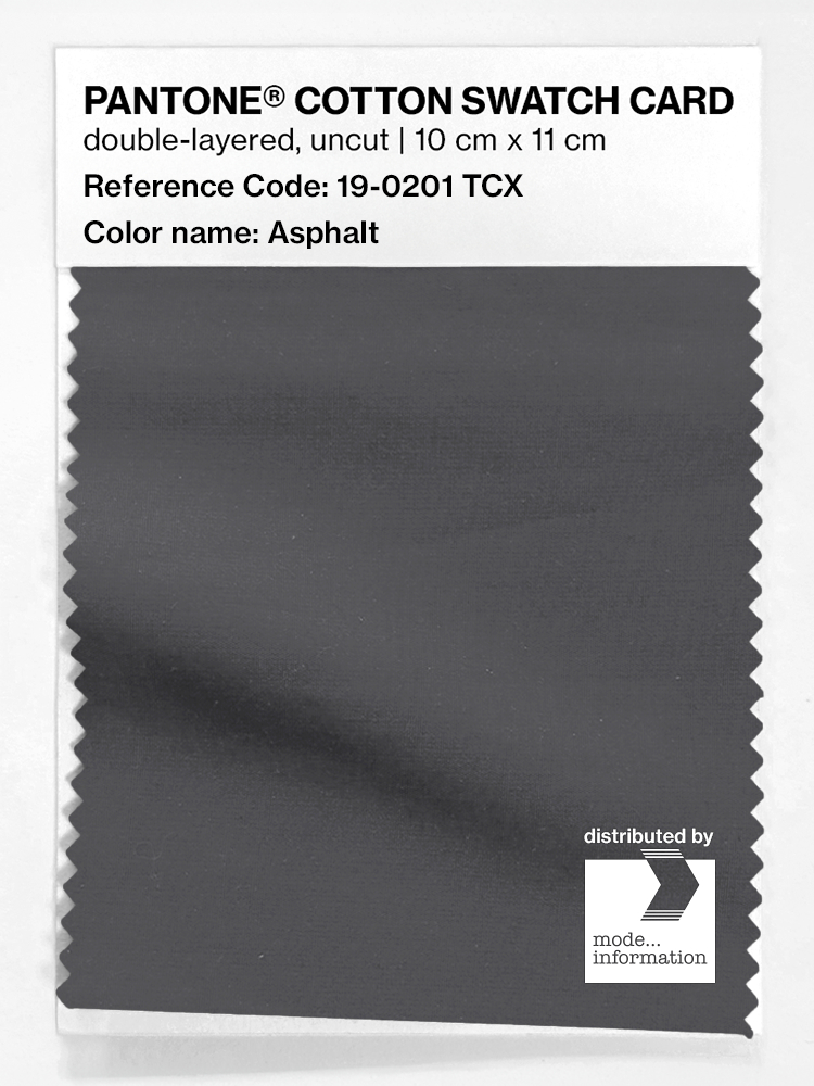 Product image 1 of the product “PANTONE® COTTON SWATCH CARD 19-0201 TCX Asphalt ”