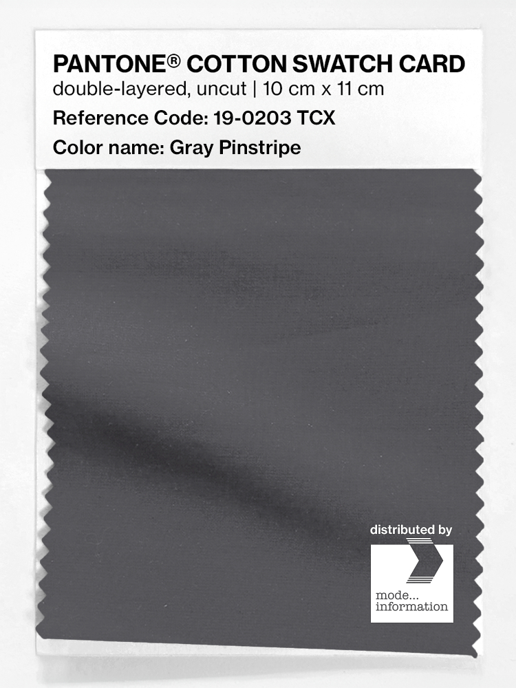 Artikelbild 1 des Artikels “PANTONE® COTTON SWATCH CARD 19-0203 TCX Gray Pinstripe “