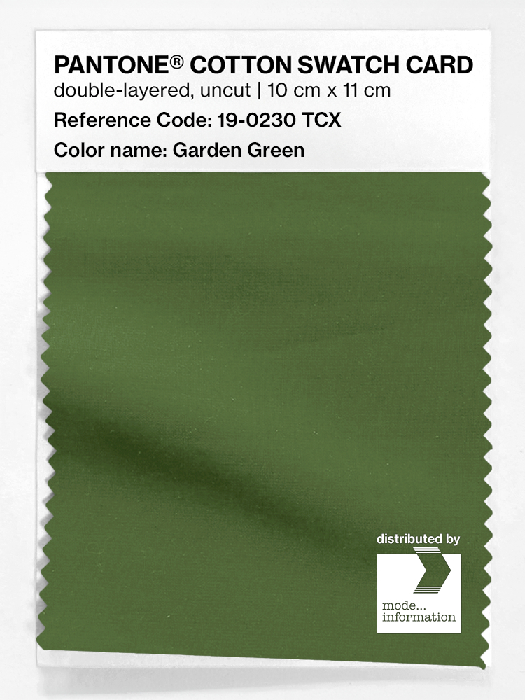 Product image 1 of the product “PANTONE® COTTON SWATCH CARD 19-0230 TCX Garden Green ”