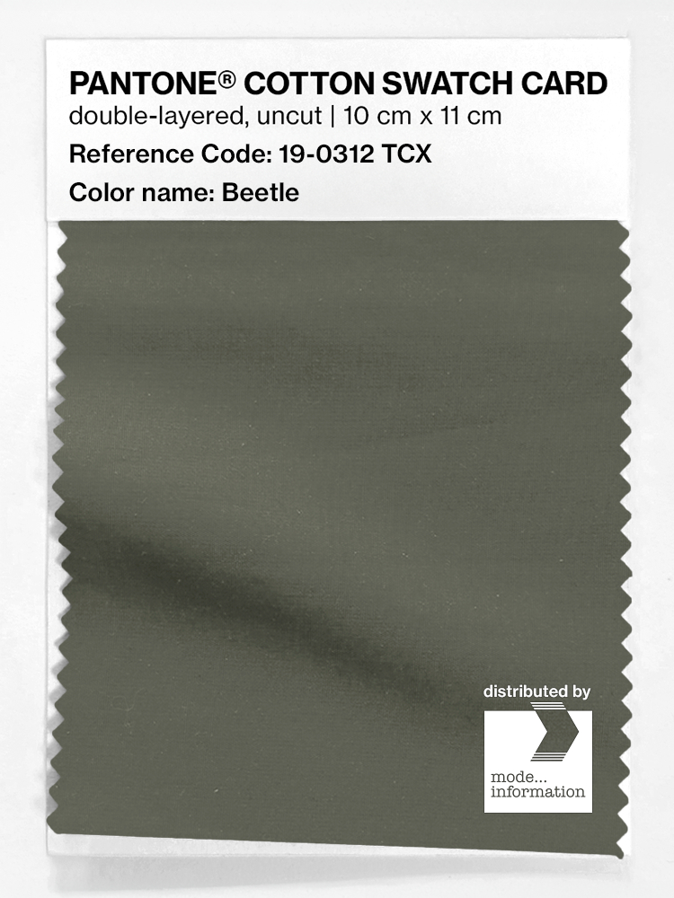 Product image 1 of the product “PANTONE® COTTON SWATCH CARD 19-0312 TCX Beetle ”