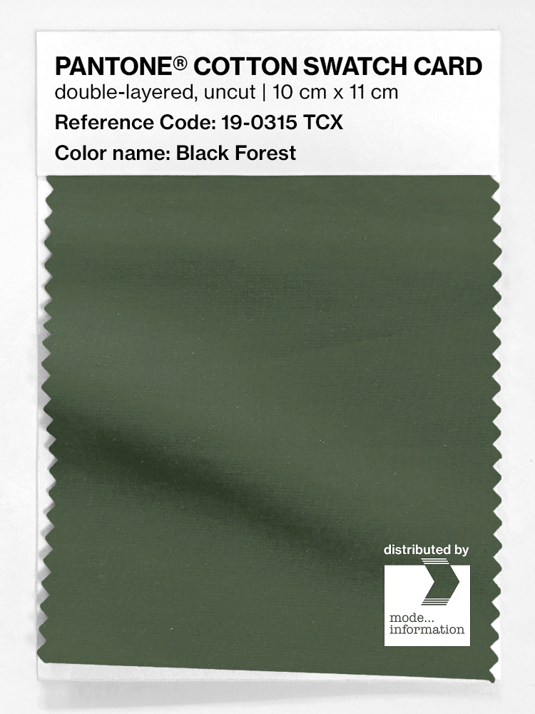 Product image 1 of the product “PANTONE® COTTON SWATCH CARD 19-0315 TCX Black Forest ”