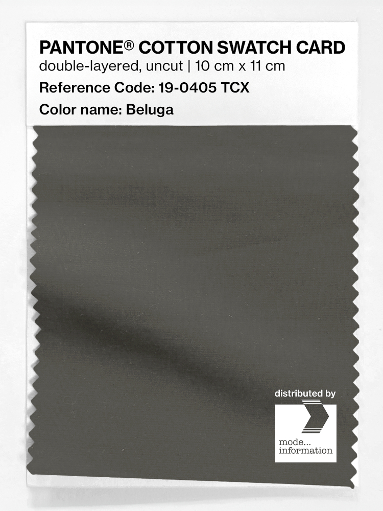 Product image 1 of the product “PANTONE® COTTON SWATCH CARD 19-0405 TCX Beluga ”
