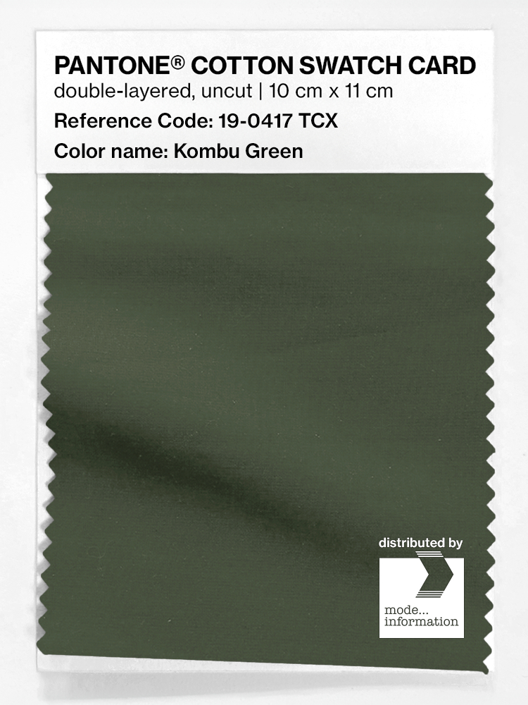 Product image 1 of the product “PANTONE® COTTON SWATCH CARD 19-0417 TCX Kombu Green ”