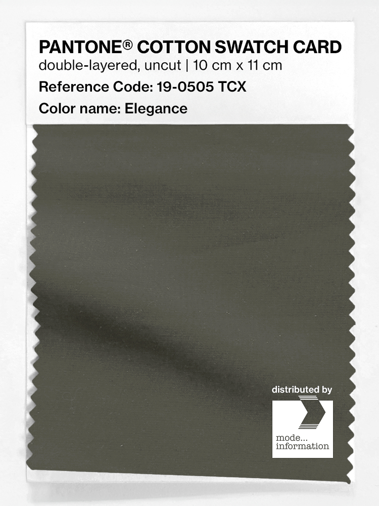 Product image 1 of the product “PANTONE® COTTON SWATCH CARD 19-0505 TCX Elegance ”