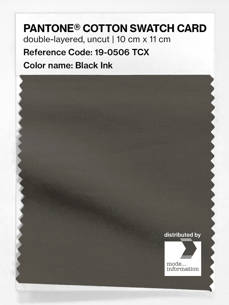 Product image 1 of the product “PANTONE® COTTON SWATCH CARD 19-0506 TCX Black Ink ”