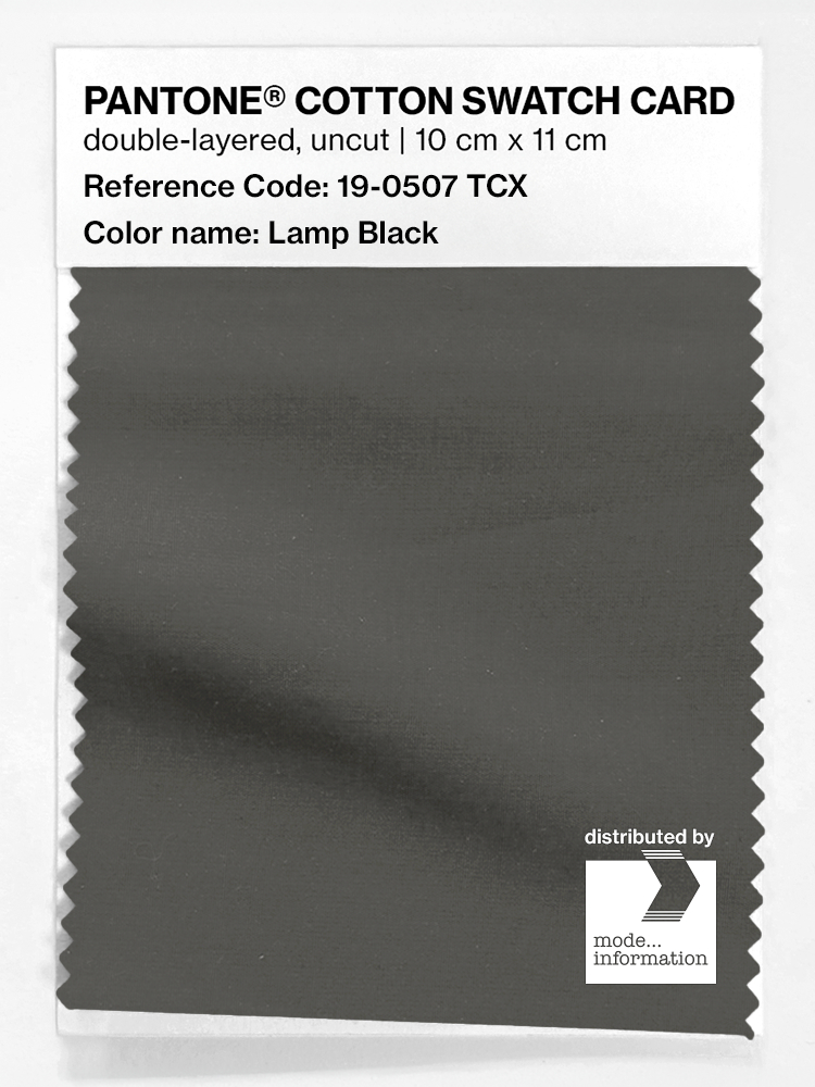 Product image 1 of the product “PANTONE® COTTON SWATCH CARD 19-0507 TCX Lamp Black ”