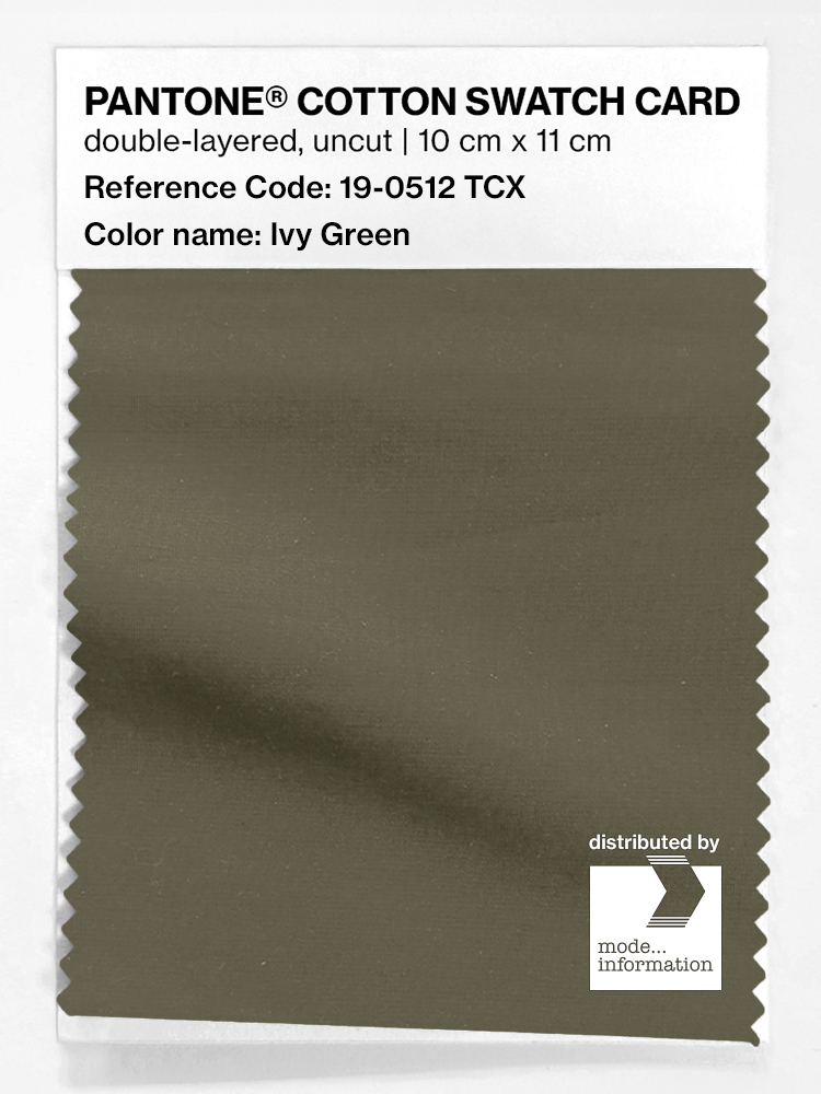 Product image 1 of the product “PANTONE® COTTON SWATCH CARD 19-0512 TCX Ivy Green ”
