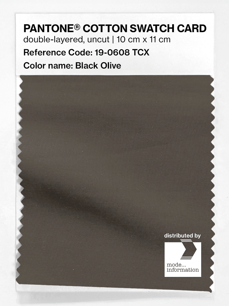 Product image 1 of the product “PANTONE® COTTON SWATCH CARD 19-0608 TCX Black Olive ”