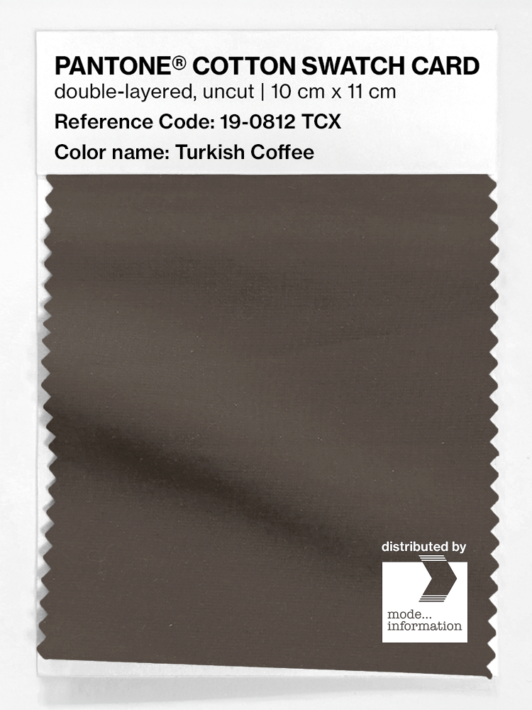 Product image 1 of the product “PANTONE® COTTON SWATCH CARD 19-0812 TCX Turkish Coffee ”