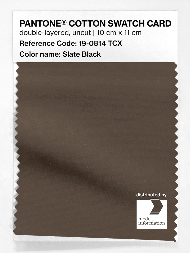 Product image 1 of the product “PANTONE® COTTON SWATCH CARD 19-0814 TCX Slate Black ”