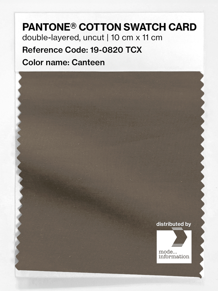 Product image 1 of the product “PANTONE® COTTON SWATCH CARD 19-0820 TCX Canteen ”
