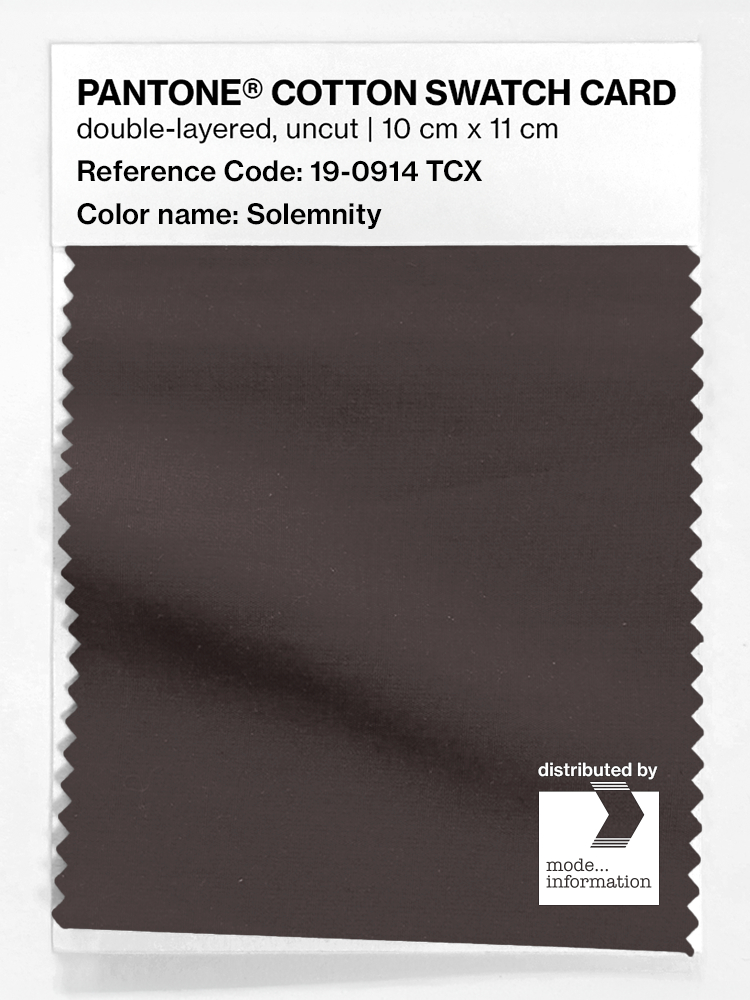 Product image 1 of the product “PANTONE® COTTON SWATCH CARD 19-0914 TCX Solemnity ”