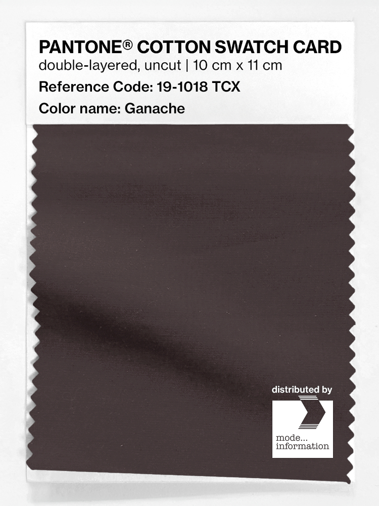 Product image 1 of the product “PANTONE® COTTON SWATCH CARD 19-1018 TCX Ganache ”