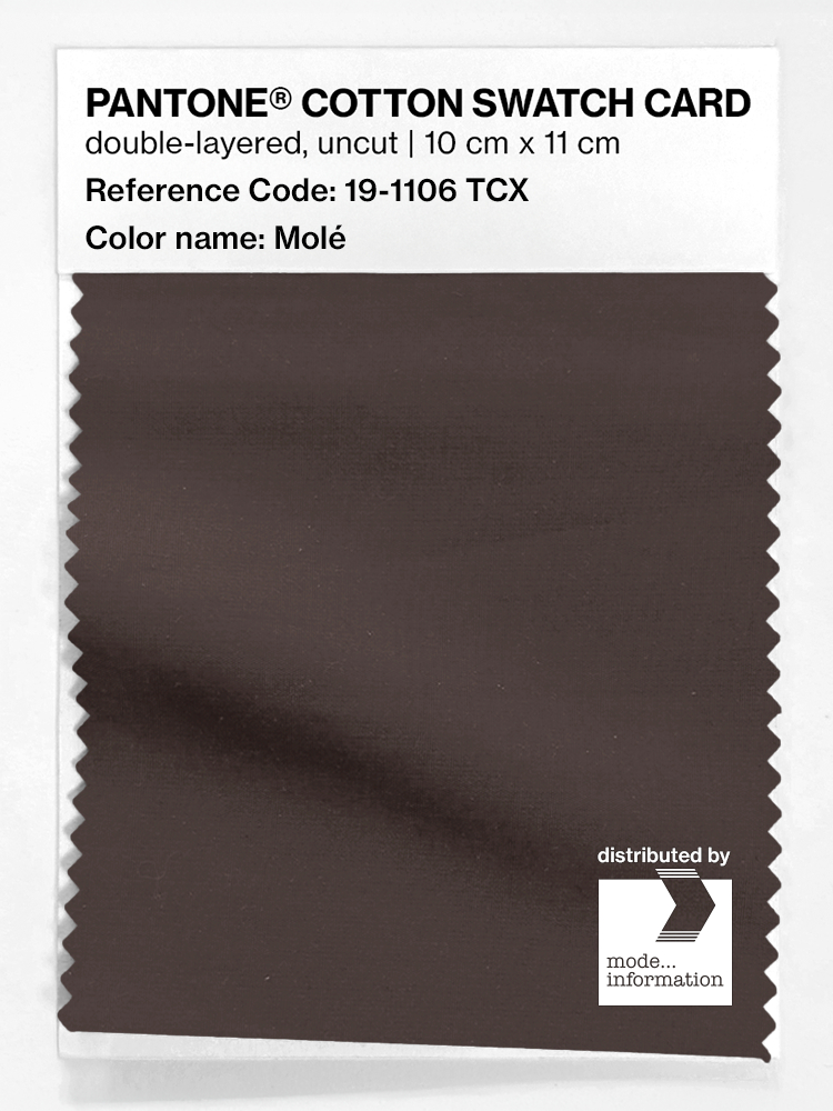 Product image 1 of the product “PANTONE® COTTON SWATCH CARD 19-1106 TCX Molé ”
