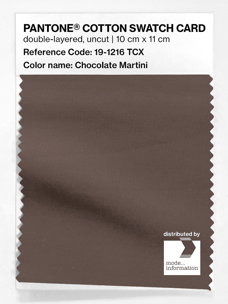 Product image 1 of the product “PANTONE® COTTON SWATCH CARD 19-1216 TCX Chocolate Martini ”