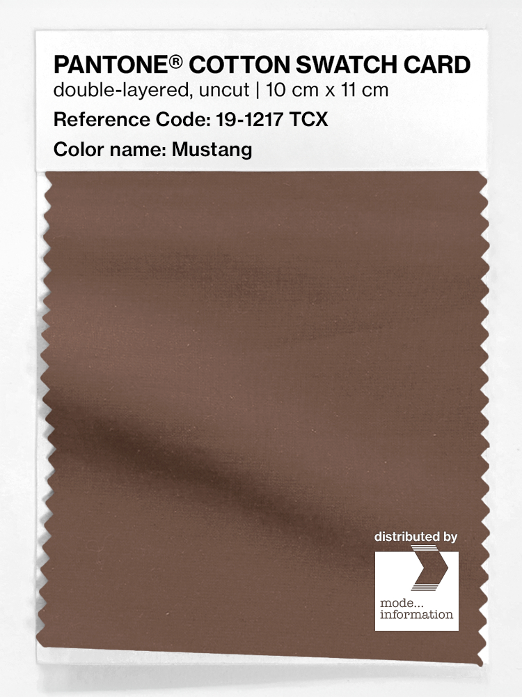 Product image 1 of the product “PANTONE® COTTON SWATCH CARD 19-1217 TCX Mustang ”