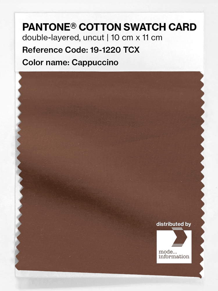 Product image 1 of the product “PANTONE® COTTON SWATCH CARD 19-1220 TCX Cappuccino ”