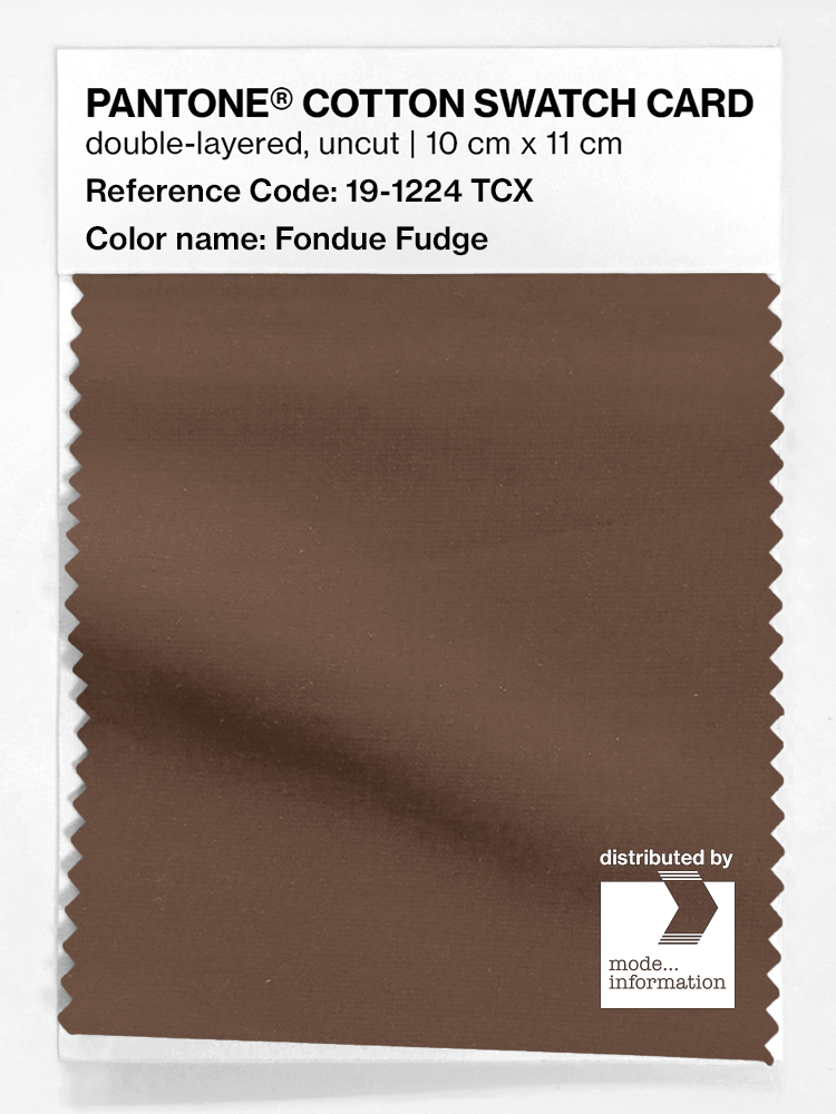 Product image 1 of the product “PANTONE® COTTON SWATCH CARD 19-1224 TCX Fondue Fudge ”