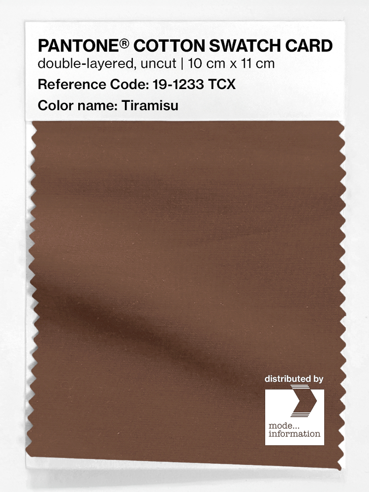 Product image 1 of the product “PANTONE® COTTON SWATCH CARD 19-1233 TCX Tiramisu ”