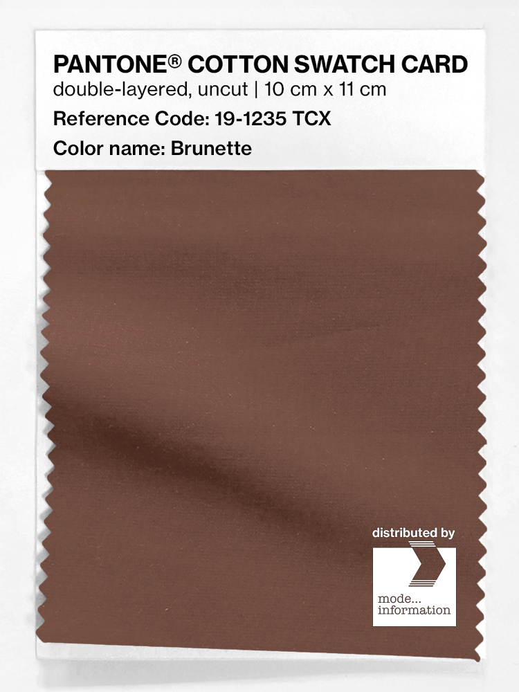 Product image 1 of the product “PANTONE® COTTON SWATCH CARD 19-1235 TCX Brunette ”