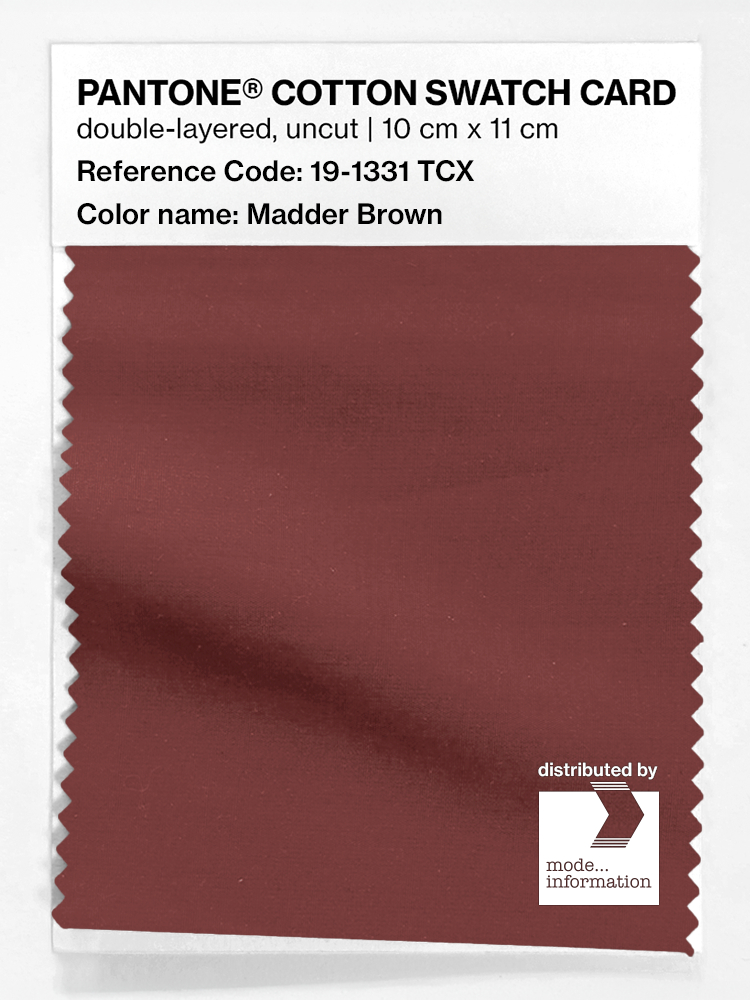 Product image 1 of the product “PANTONE® COTTON SWATCH CARD 19-1331 TCX Madder Brown ”