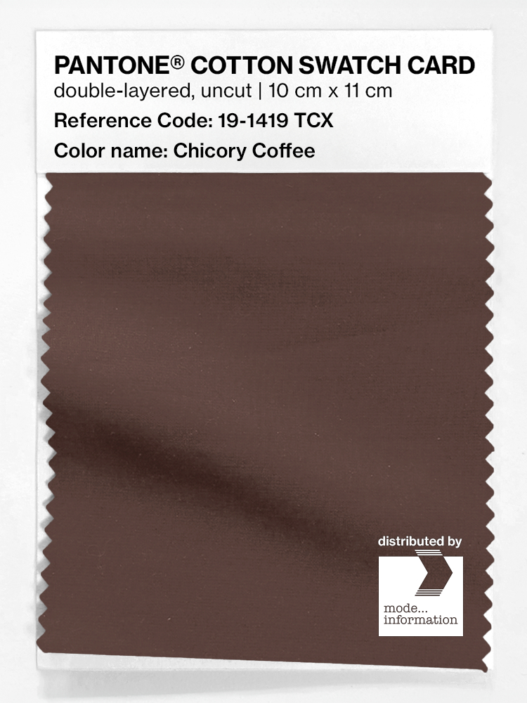 Product image 1 of the product “PANTONE® COTTON SWATCH CARD 19-1419 TCX Chicory Coffee ”