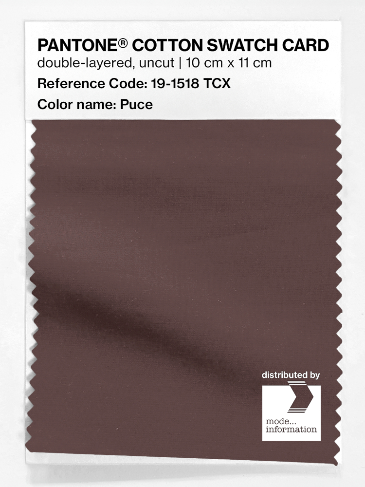 Product image 1 of the product “PANTONE® COTTON SWATCH CARD 19-1518 TCX Puce ”
