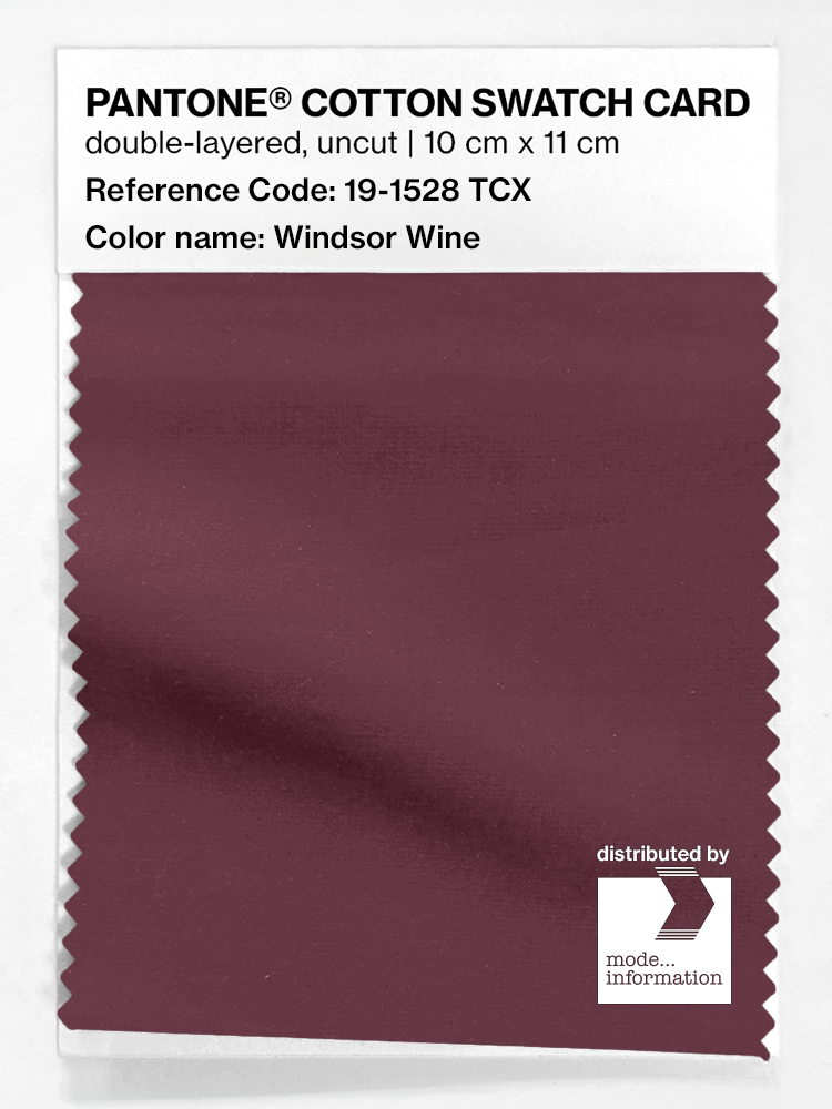 Product image 1 of the product “PANTONE® COTTON SWATCH CARD 19-1528 TCX Windsor Wine ”