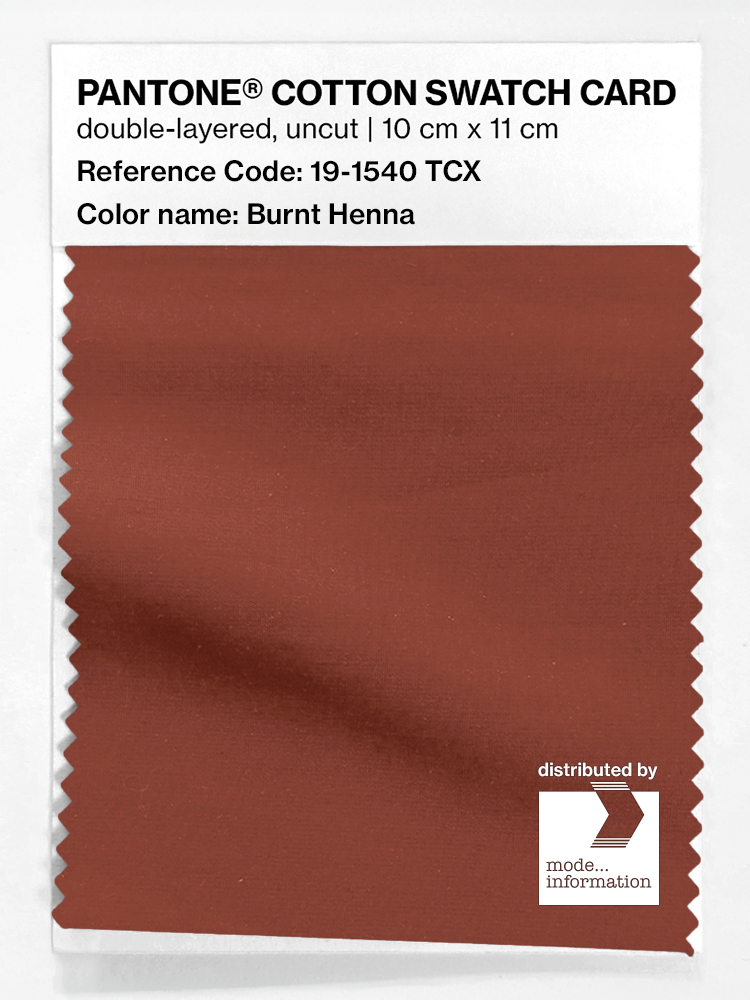 Artikelbild 1 des Artikels “PANTONE® COTTON SWATCH CARD 19-1540 TCX Burnt Henna “