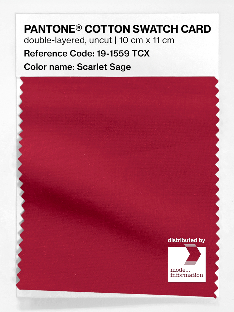 Artikelbild 1 des Artikels “PANTONE® COTTON SWATCH CARD 19-1559 TCX Scarlet Sage “